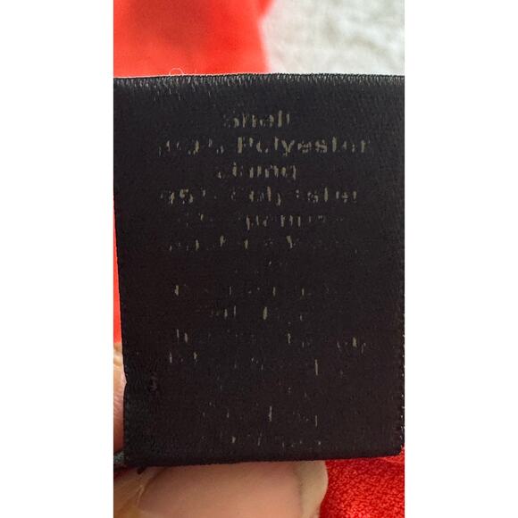 Ann Taylor Women’s Red Chiffon Layered Blouse Size L - Picture 6 of 7